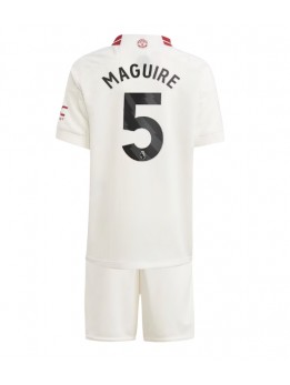 Manchester United Harry Maguire #5 Ausweichtrikot für Kinder 2023-24 Kurzarm (+ Kurze Hosen)